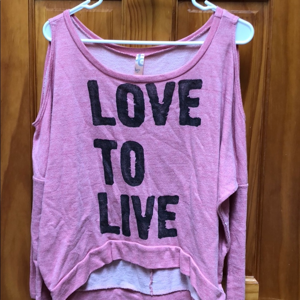 Open Shoulder Sweatshirt